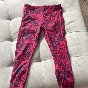 Pure Luxe by Fabletics  Red and purple Splatter Leggings